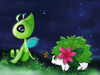 Shaymin and Celebi