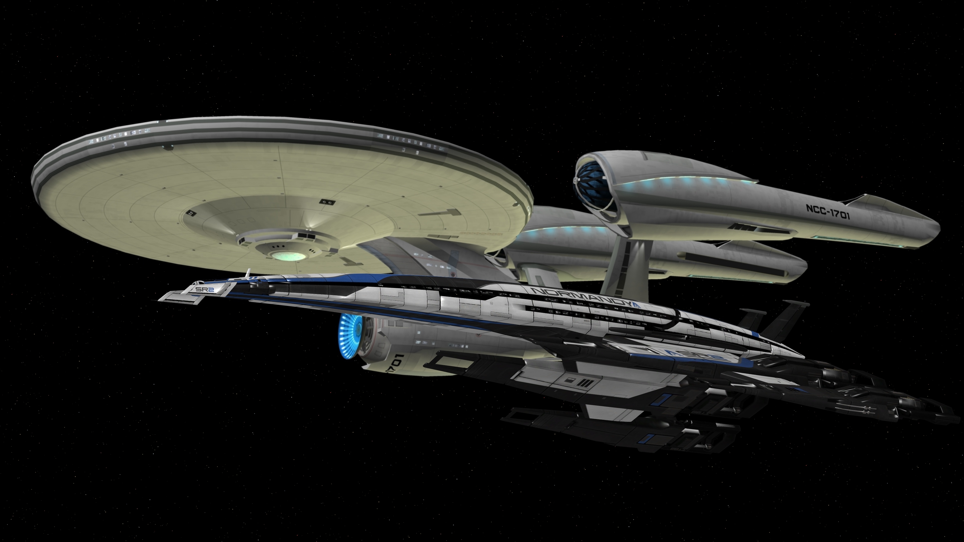 USS Enterprise and SSV Normandy