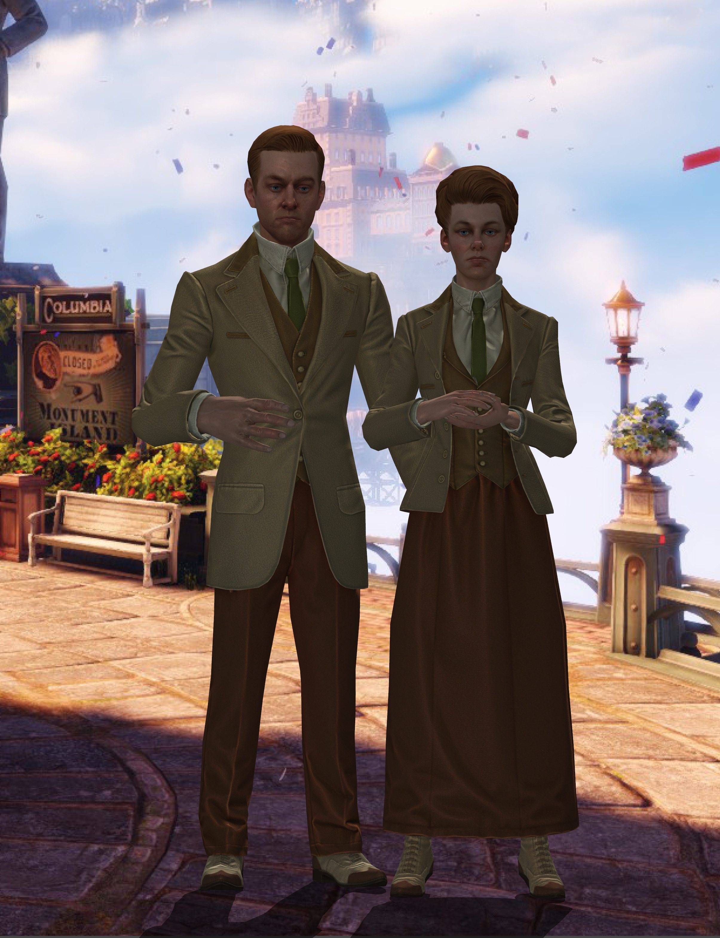 Bioshock: Infinite - the Lutece twins by shoomlah on DeviantArt