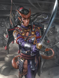 Tiefling Samurai