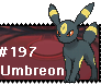 Pokemon X/Y Stamp: Umbreon