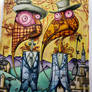 Fantasy Pink Eyes Birds