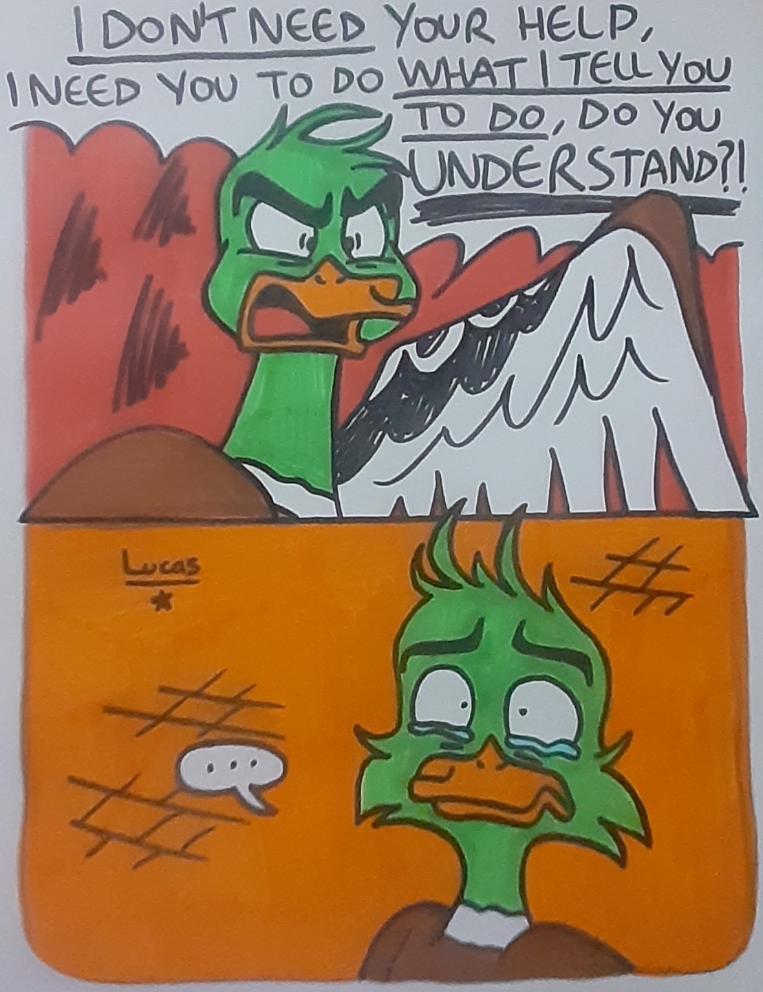Migration: Mack and Dax fight (1/4) by l21fanarts on DeviantArt