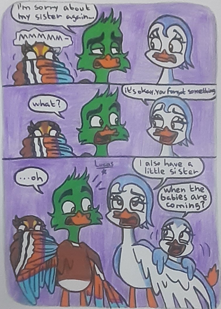Migration: boring siblings by l21fanarts on DeviantArt