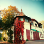 .:Boat house in fall colors:.