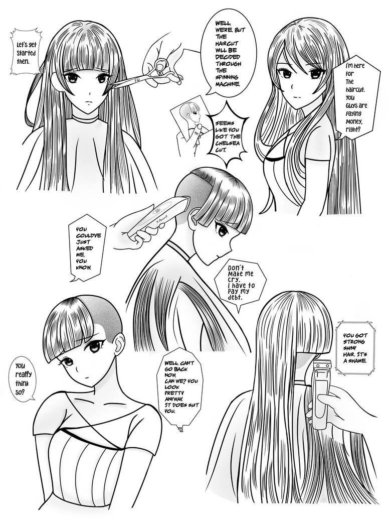 Mesmerizing Long To Short Haircut Moment Illustration Mesmerizing Long To Short Haircut Moment Illustration