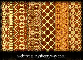 Ornate Grungy Golden Patterns