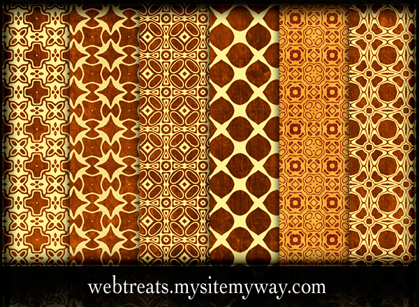 Ornate Grungy Golden Patterns