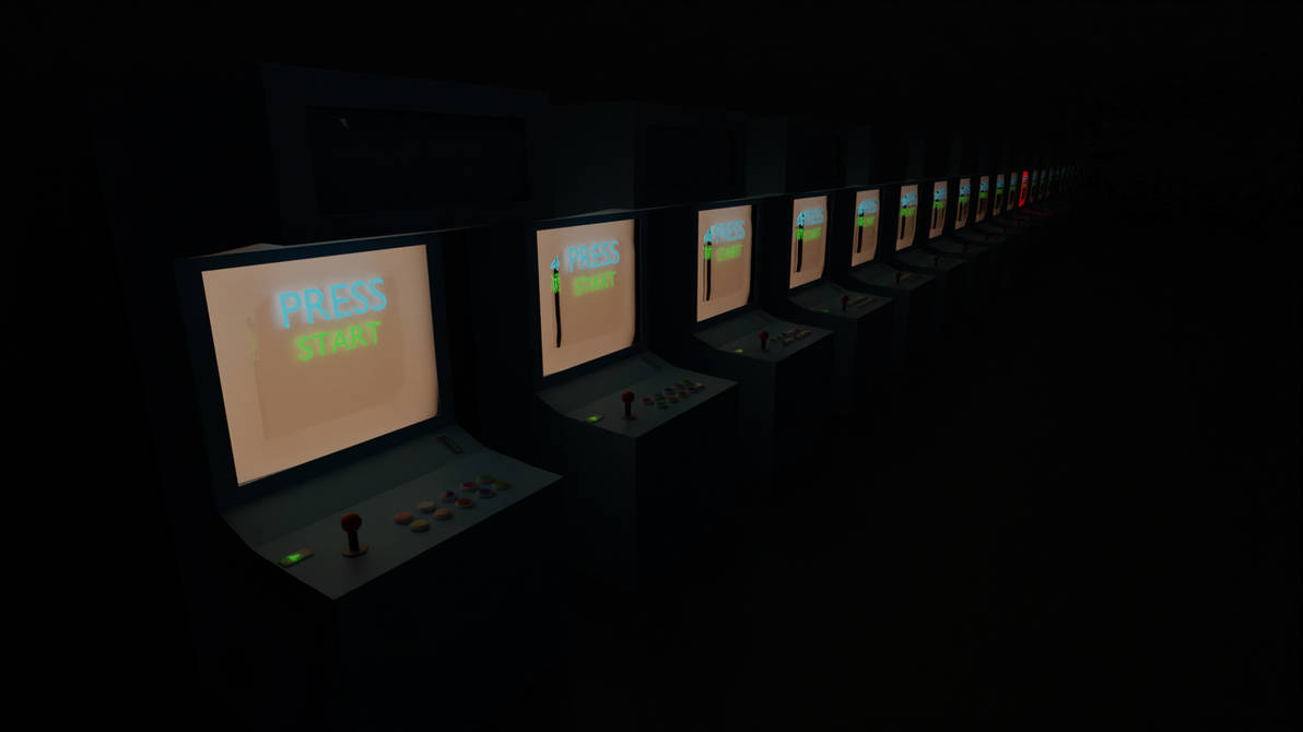 Dark Arcade room by icetey on DeviantArt