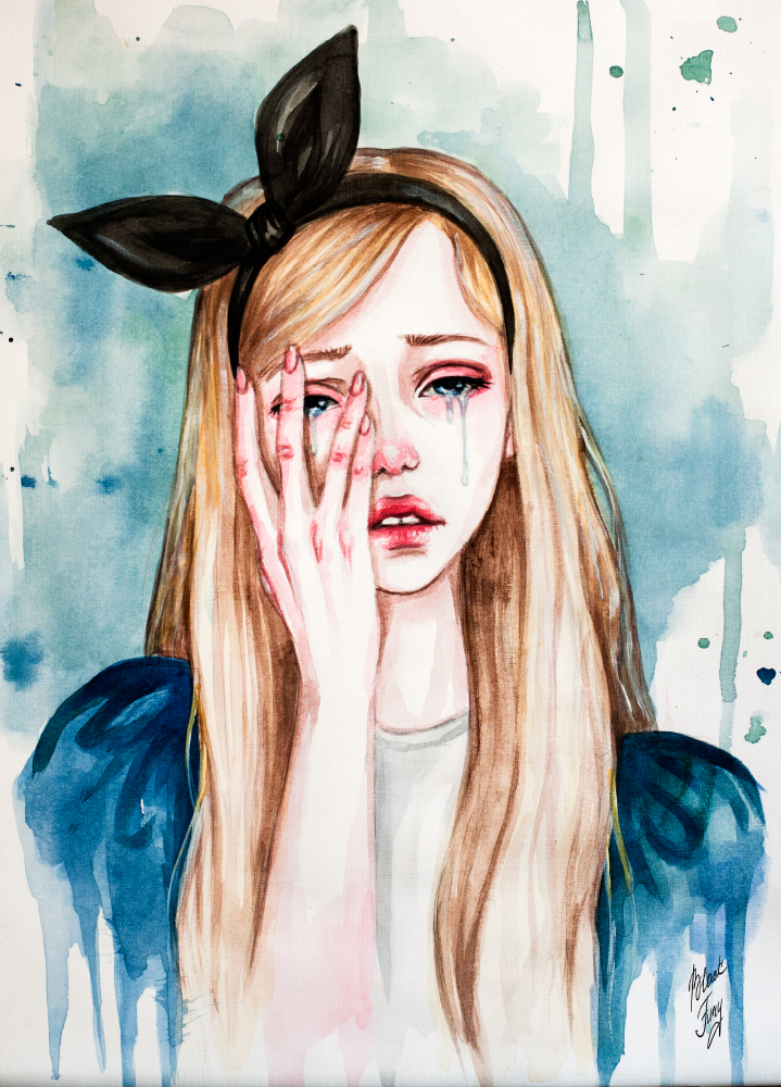 Alice cries