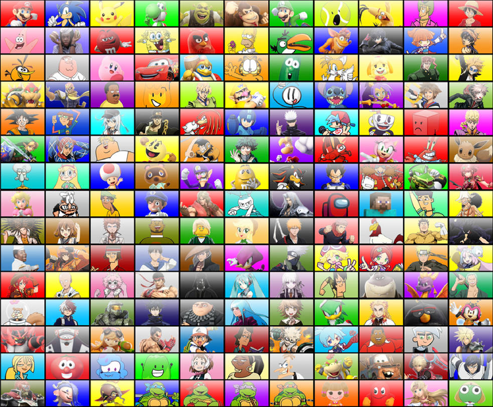 Chapter All Characters Here's a picture of all 192 characters by Txblizz on DeviantArt