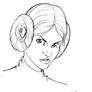 Princess Leia head sketch