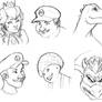Mario Bros. headshots