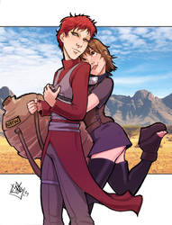 Gaara and Matsuri being adorable - in Color