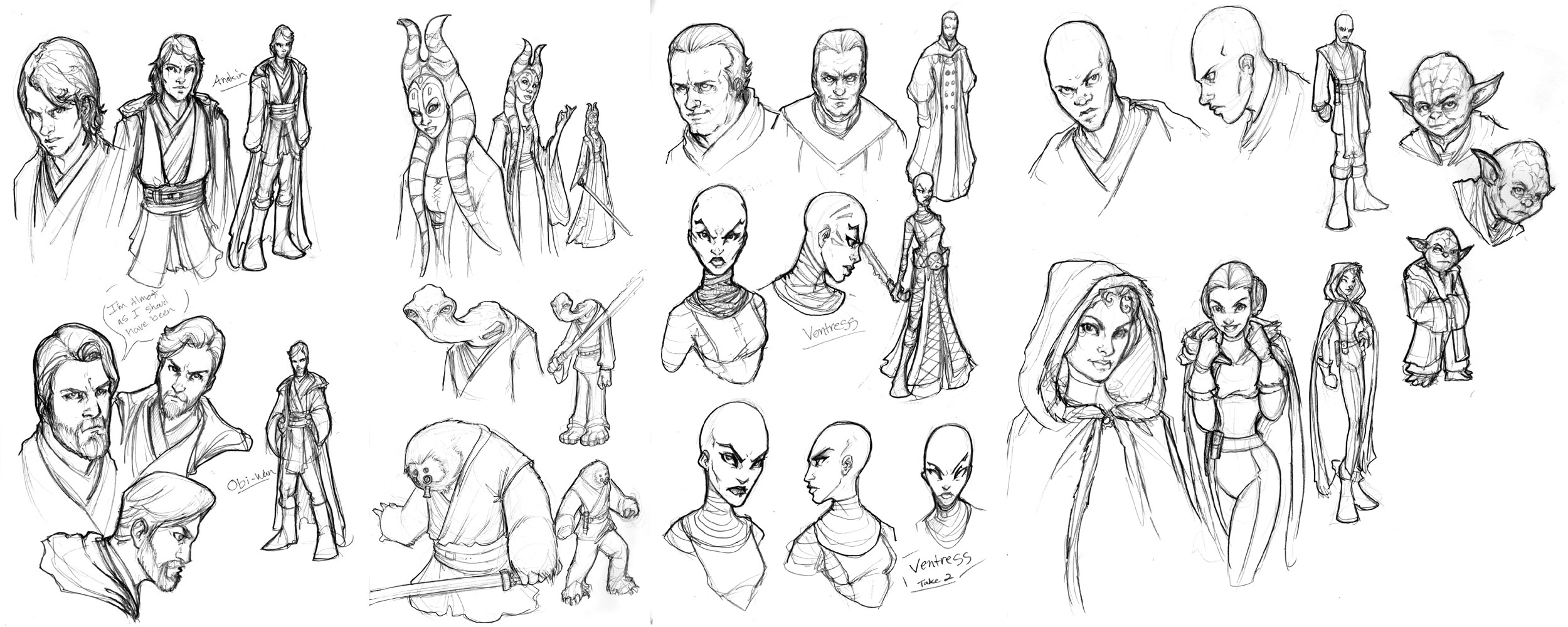 Star Wars Clone Wars sketches by ComfortLove on DeviantArt