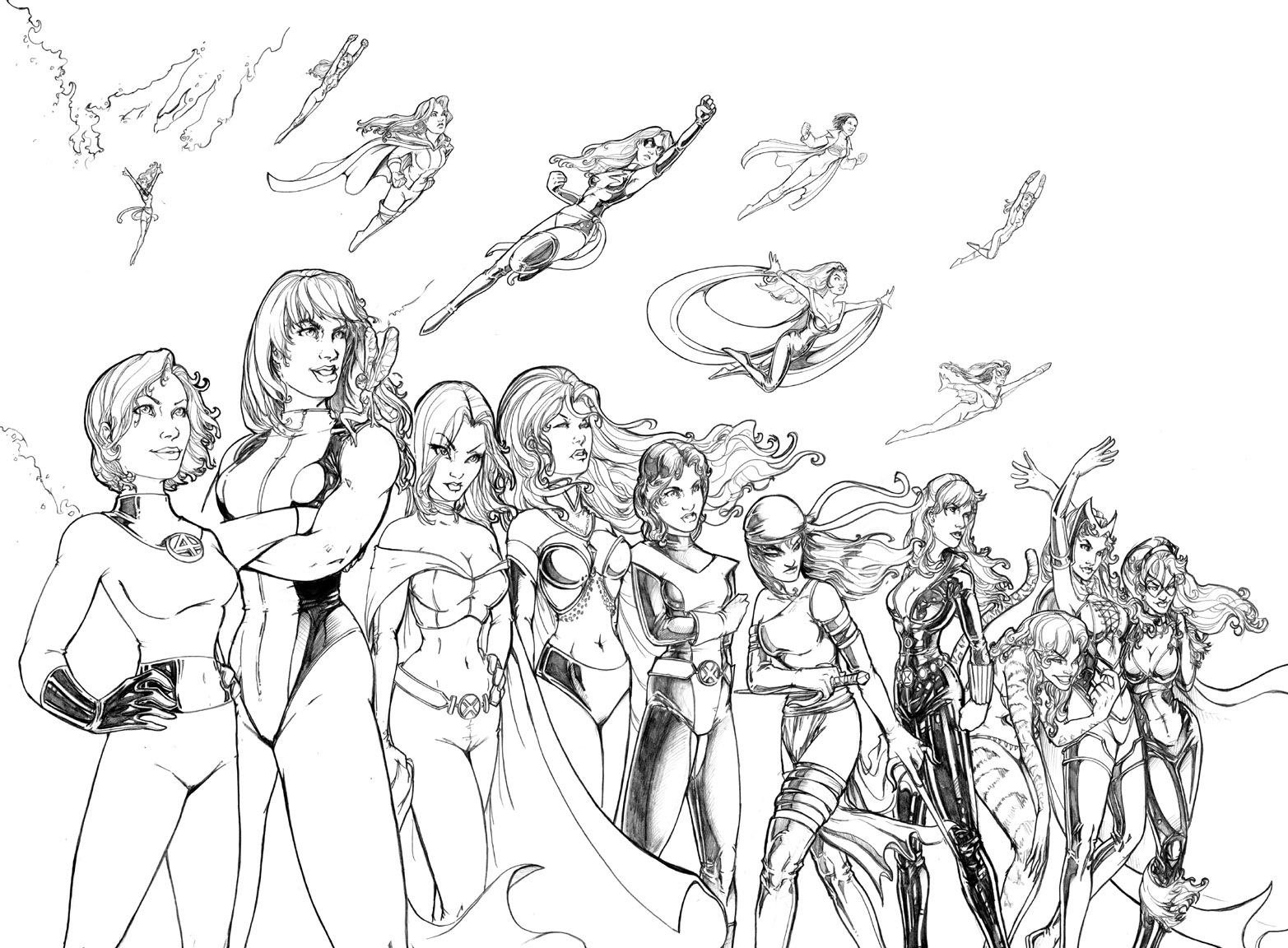 Women of Marvel bw