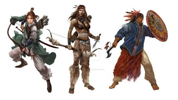 Character Design - 3 Warriors
