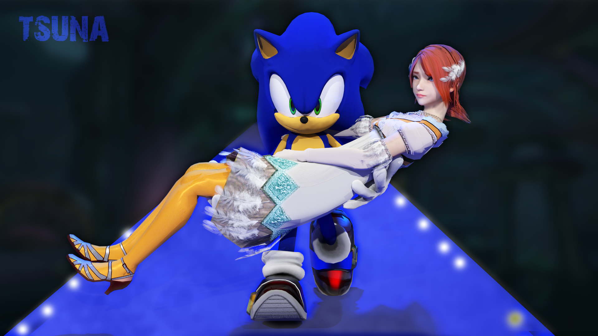 LukCan on X: Sonic the Hedgehog carrying Princess Elise the