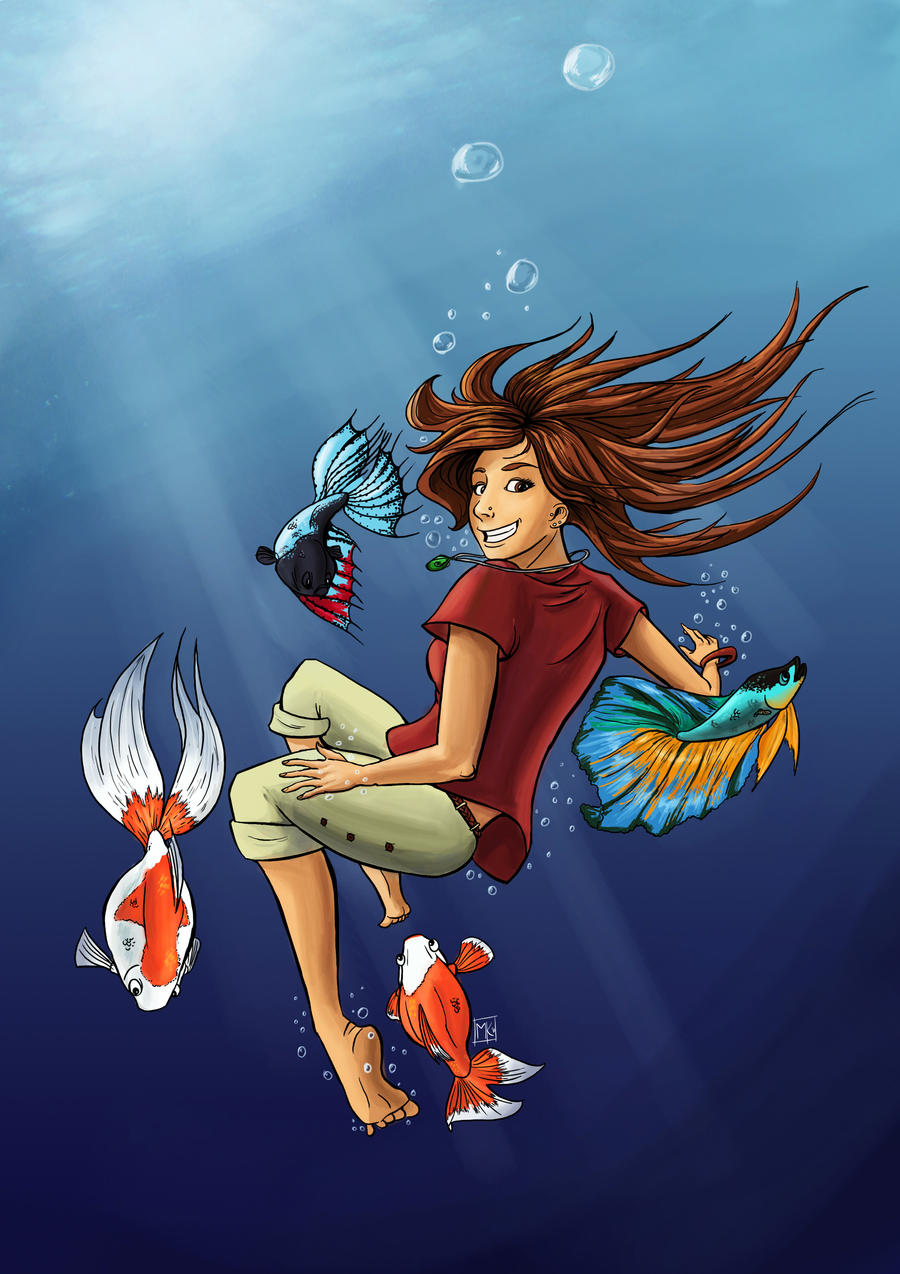 A Girl and her Fish by FeloniusMonk on DeviantArt