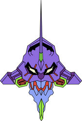 Evangelion Unit-01 head vector