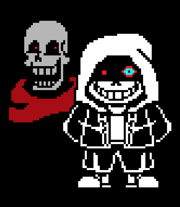 Dust Sans and Dustdust Sans Battle Sprites Revamp by JesterBones4150 on  DeviantArt