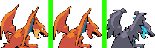 pics Pokemon Back Sprites Gen 4 mega charizard back sprites by 44tim44