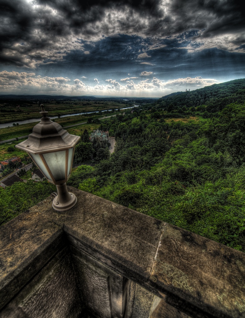 view from Przegorzaly Castle