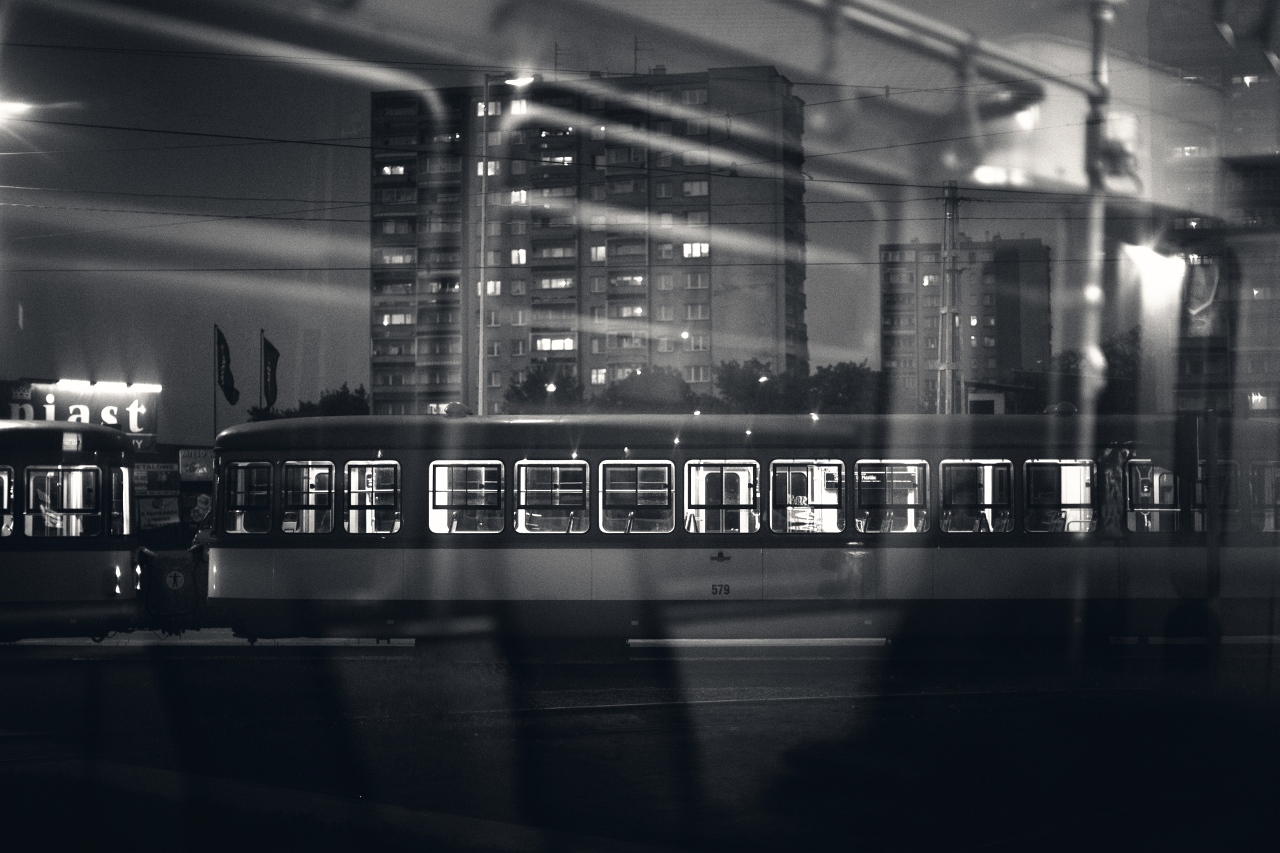 Night view from tram