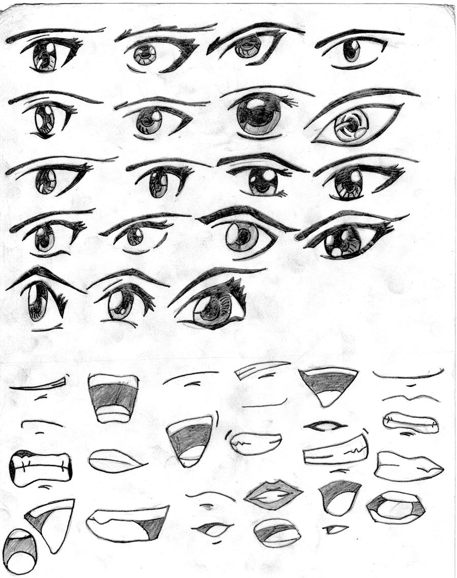 Anime eyes and mouths by RavenWingZero on DeviantArt Anime eyes and mouths by RavenWingZero on DeviantArt