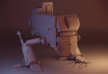 Mecha Leto (clay render)