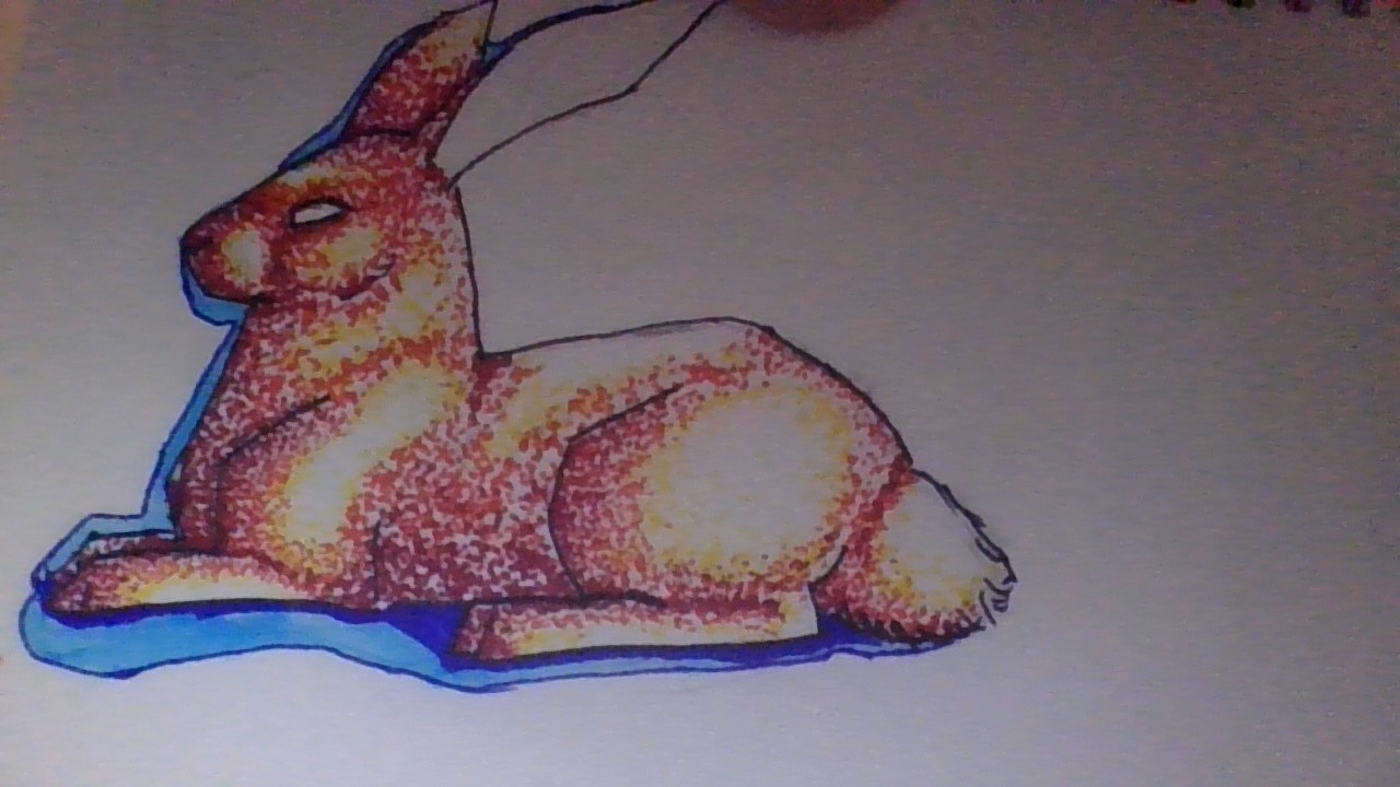 Point Coloratiom Rabbit Pointillism rabbit. by StoriesAndDrawings12 on DeviantArt