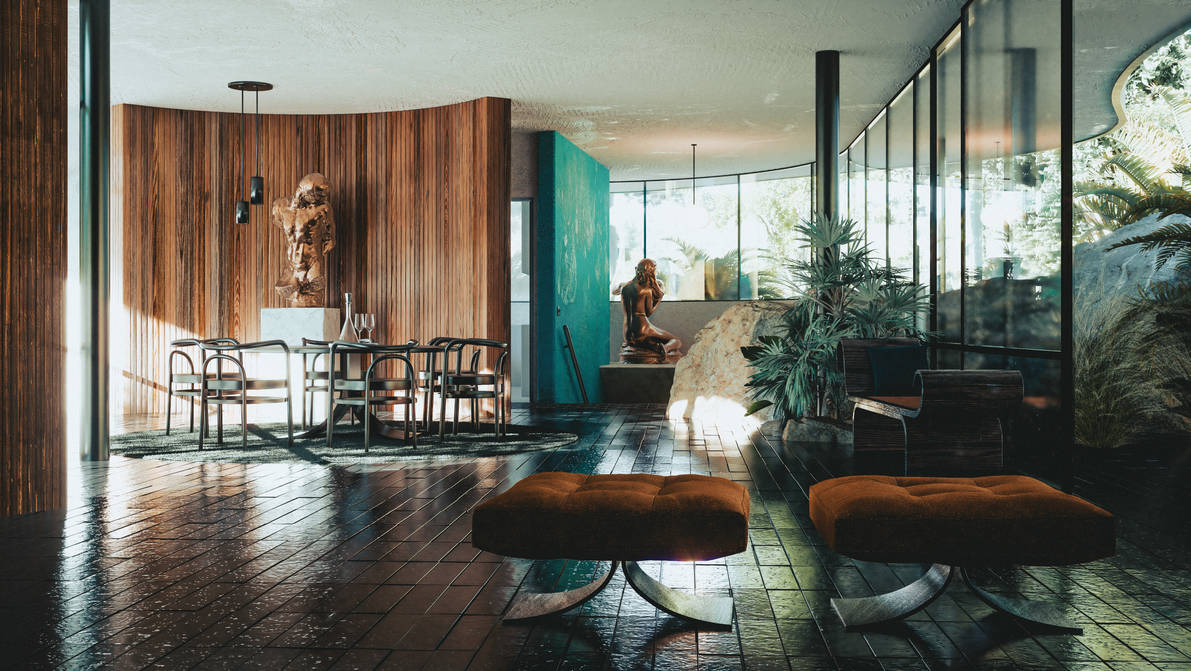 Casa das Canoas interior by AdrianUkleja on DeviantArt