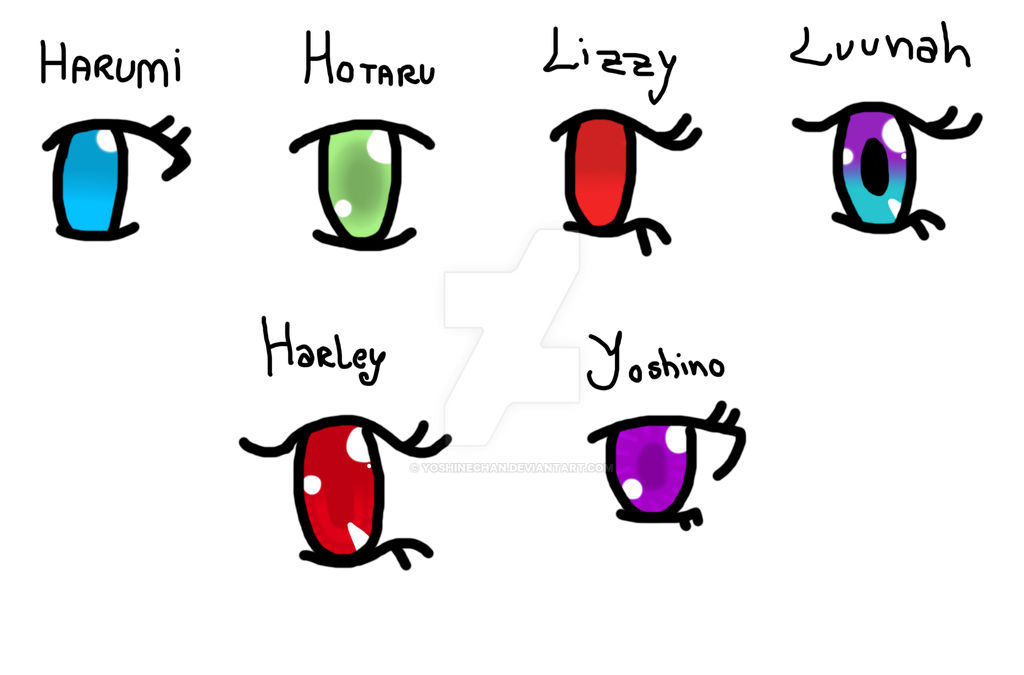Oc Eye Types Eyes - Ocs by YoshineChan on DeviantArt