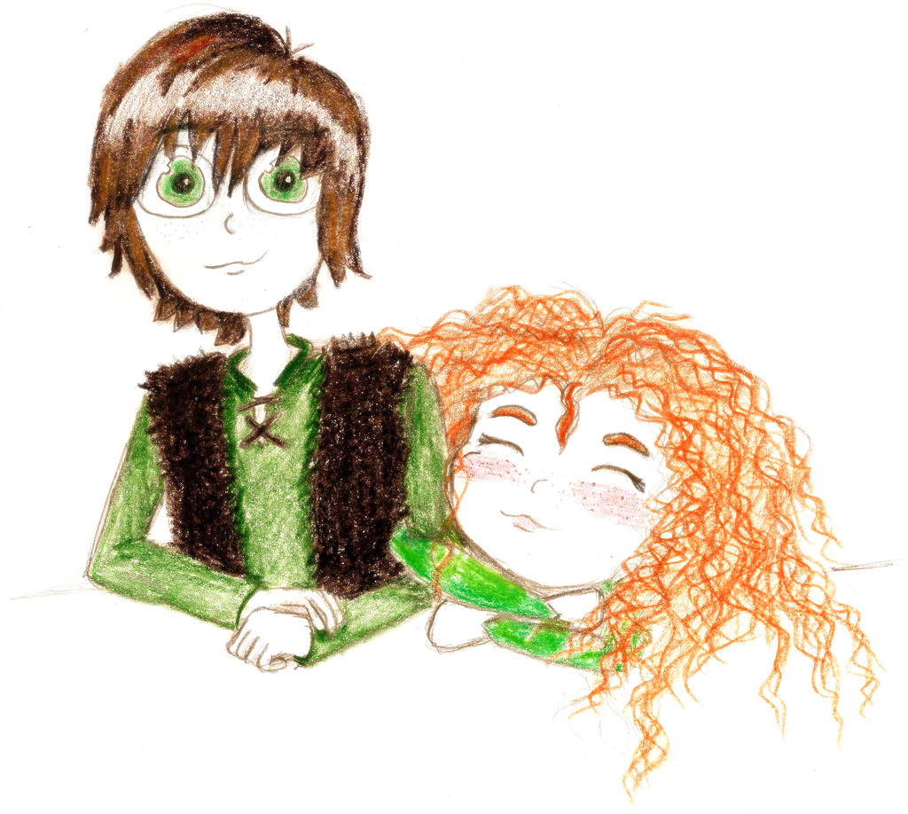 Merida and Hiccup