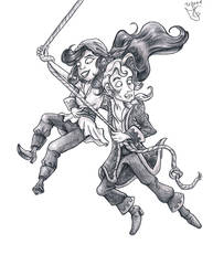 Guybrush and Elaine Threepwood by Tabascofanatikerin