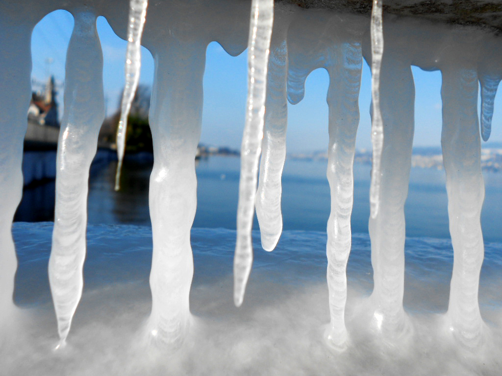 Lake Zurich: Bars of ice