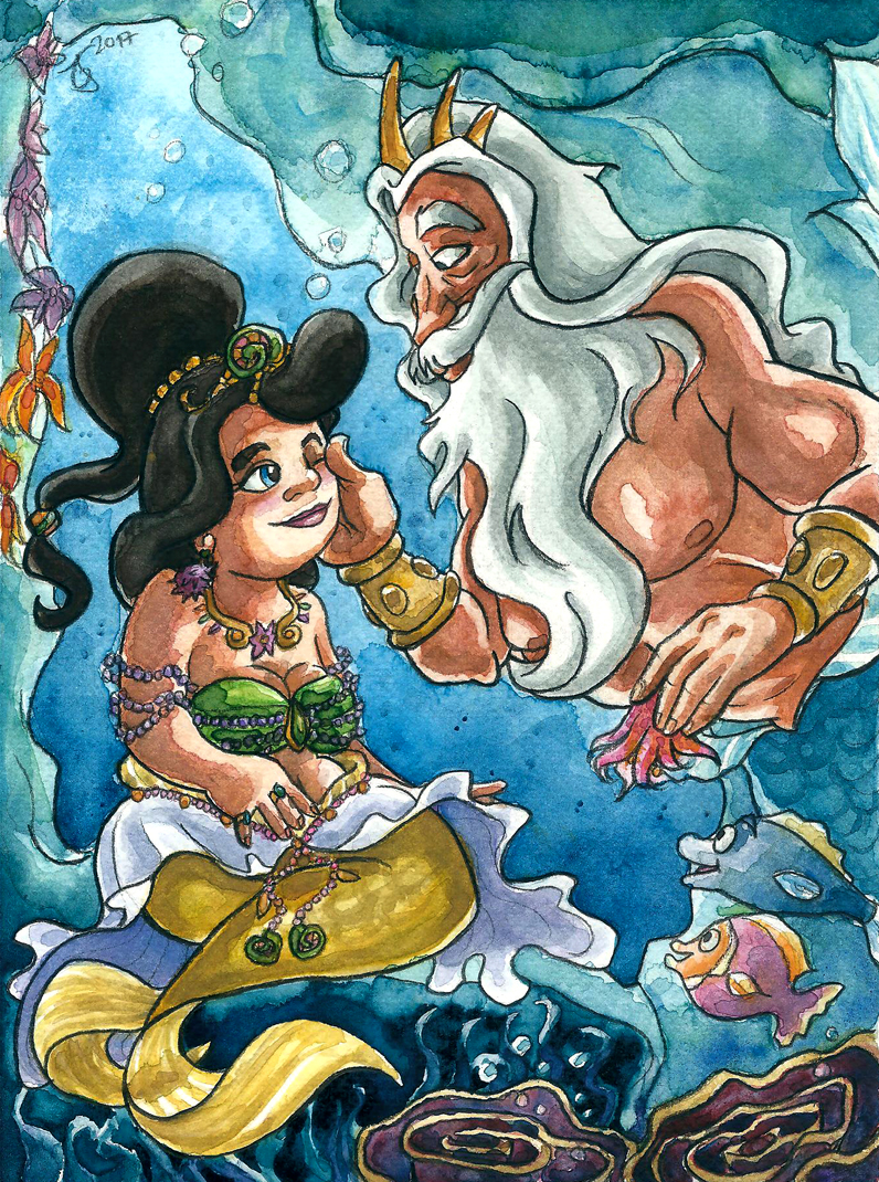 Adella's and King Triton's Daddy Daughter Moment