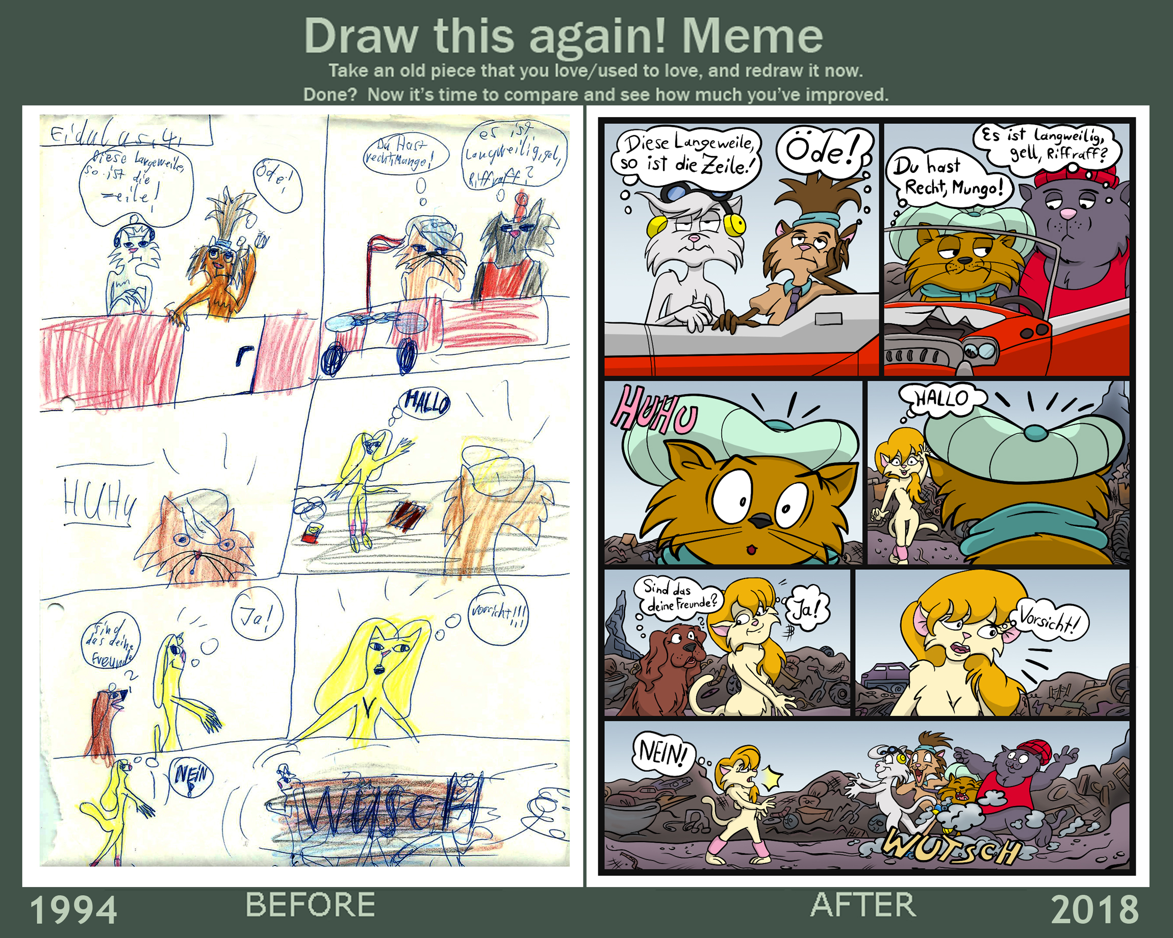 Draw it again - Comic Page Remake 'Fidulus' (1994) by Tabascofanatikerin