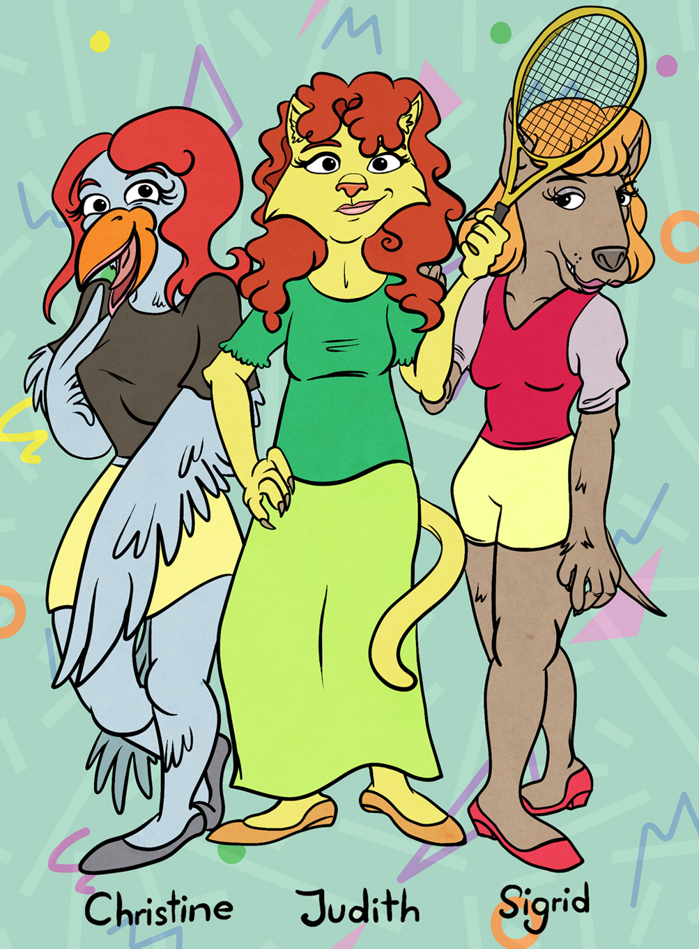 Catyroman - Furry Clique (1994's OC Redraw) by Tabascofanatikerin