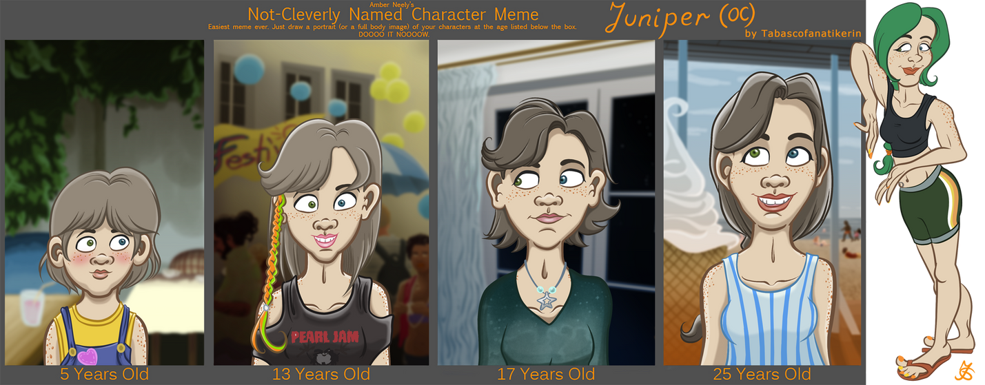 Character Age Meme: Juniper (my OC)