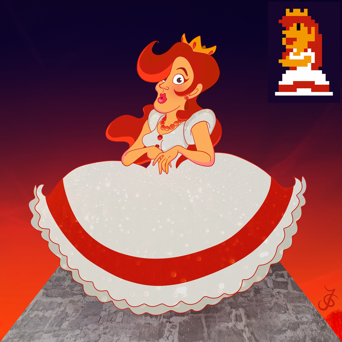 Princess Toadstool (NES Sprite Redraw) by Tabascofanatikerin on DeviantArt