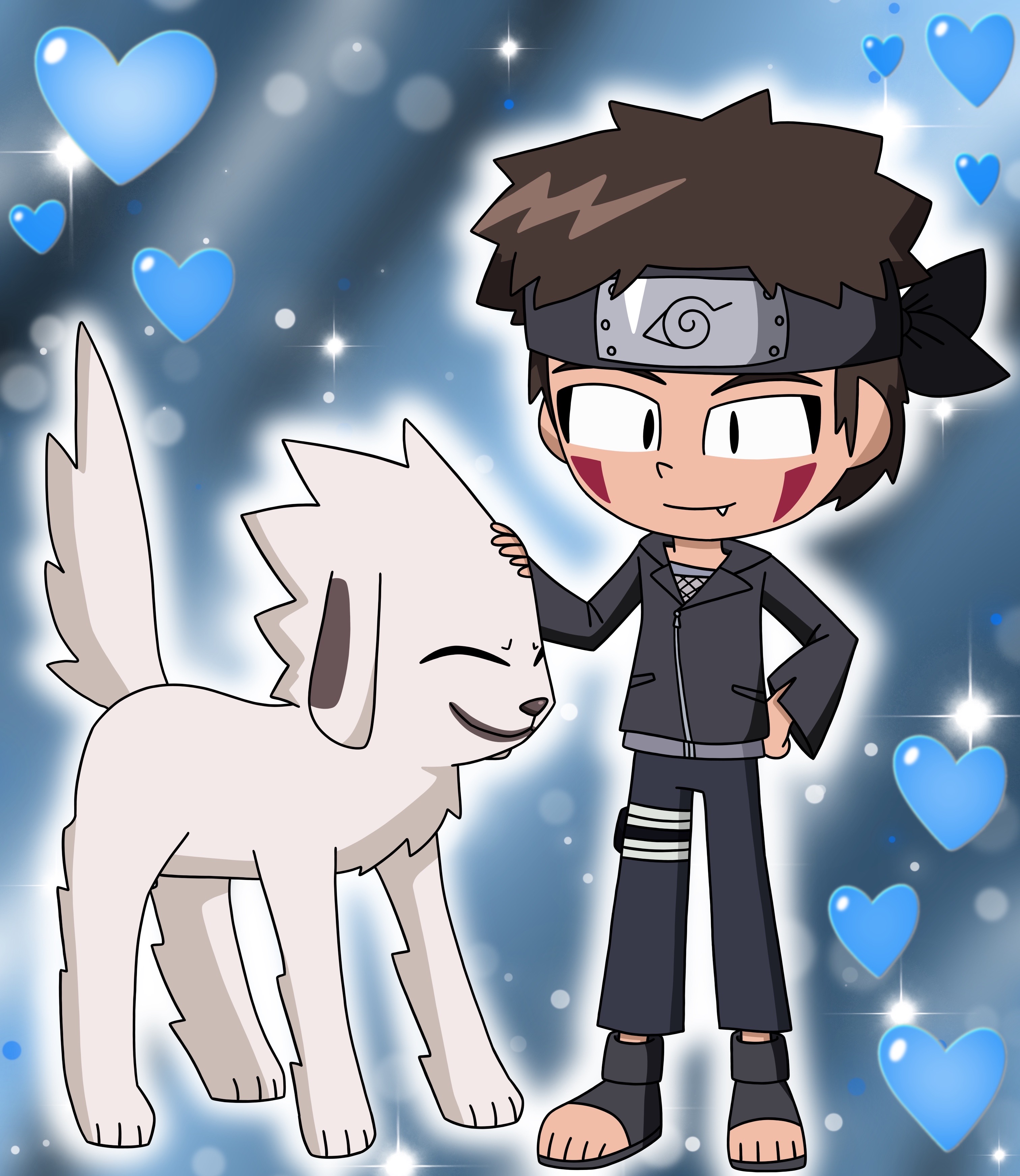 Kiba Inuzuka and Akamaru(Shippuden)!!! by Kawaiigirl27 on DeviantArt