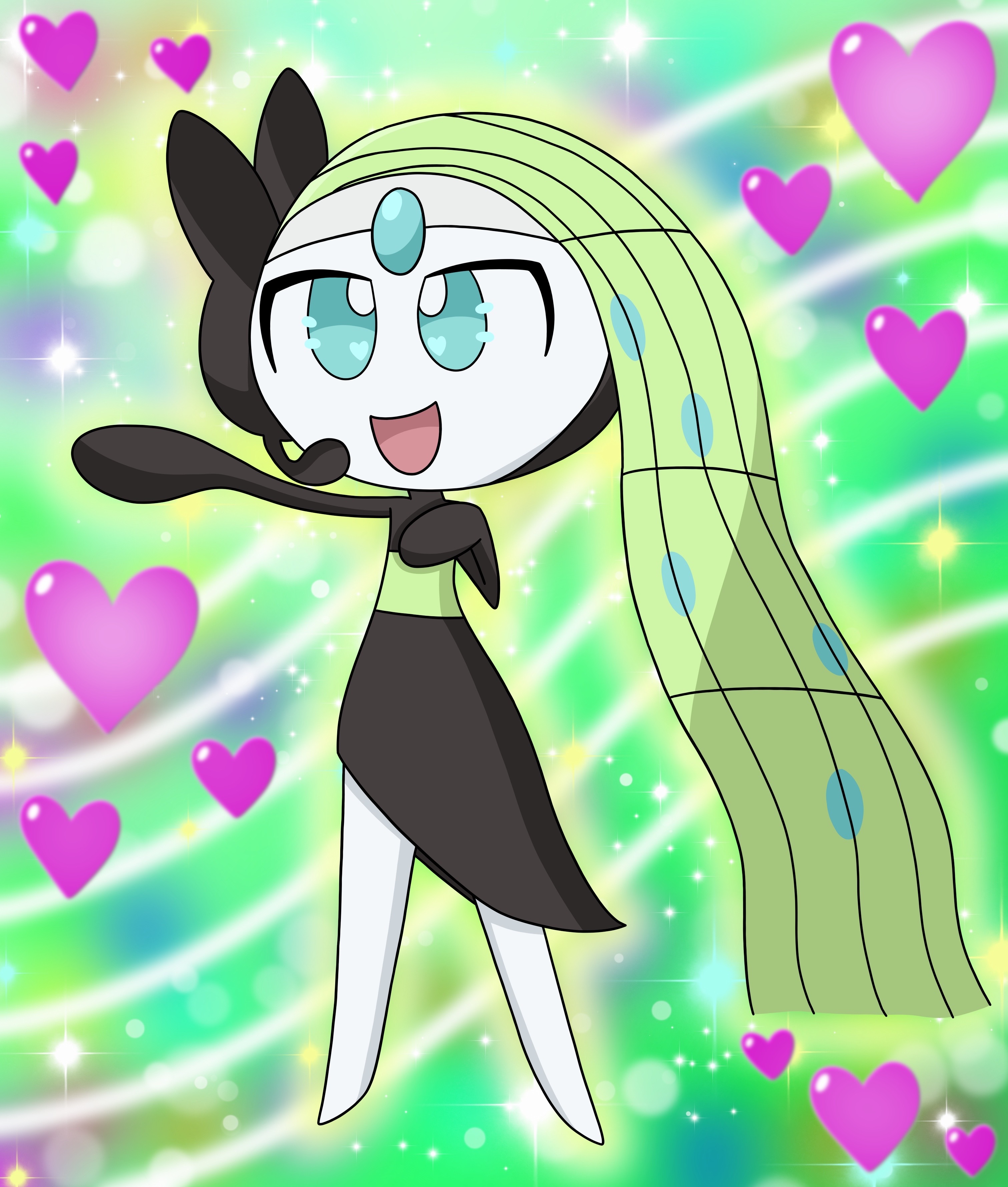 Meloetta forms  Imagenes kawaii, Kawaii