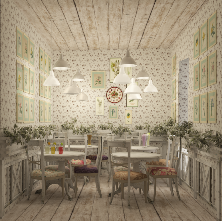 Cafe. Shabby chic design by Oleksandra91 on DeviantArt