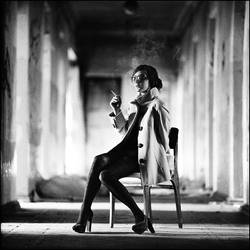 Girl on the chair by psychiatrique