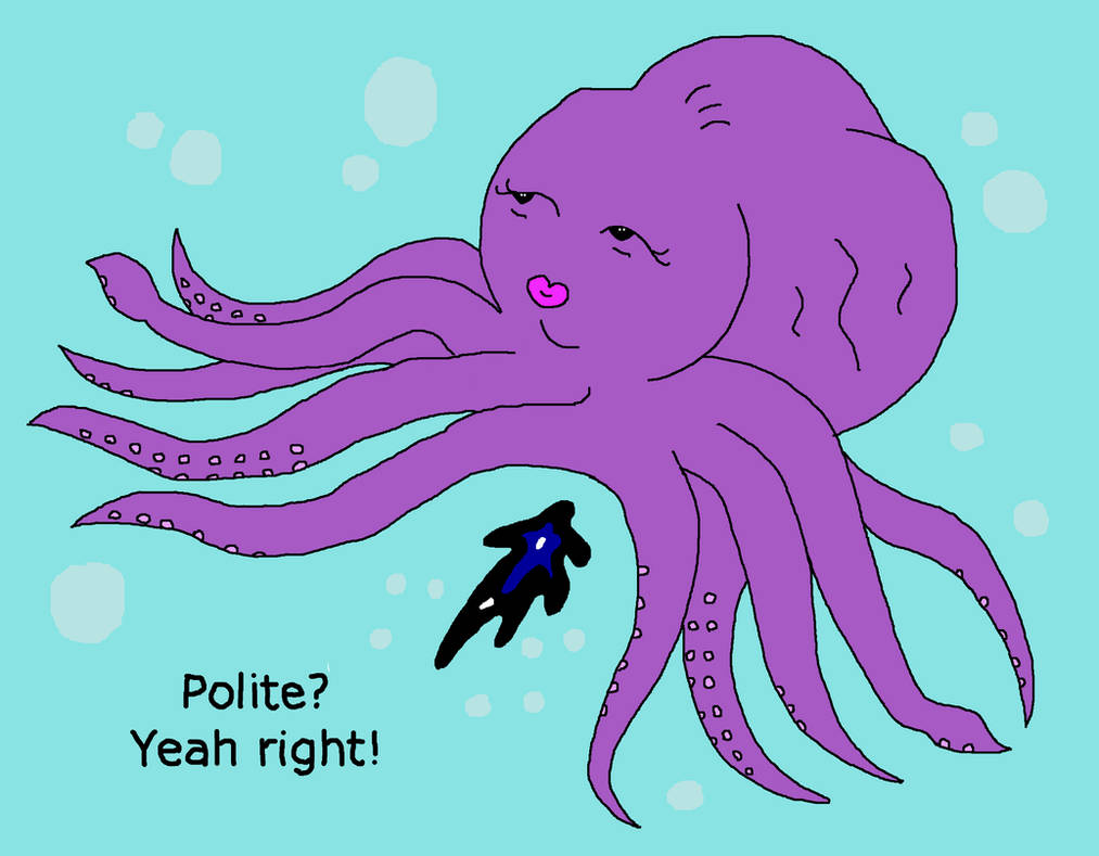Rude Octopus by thelavenderkitten on DeviantArt