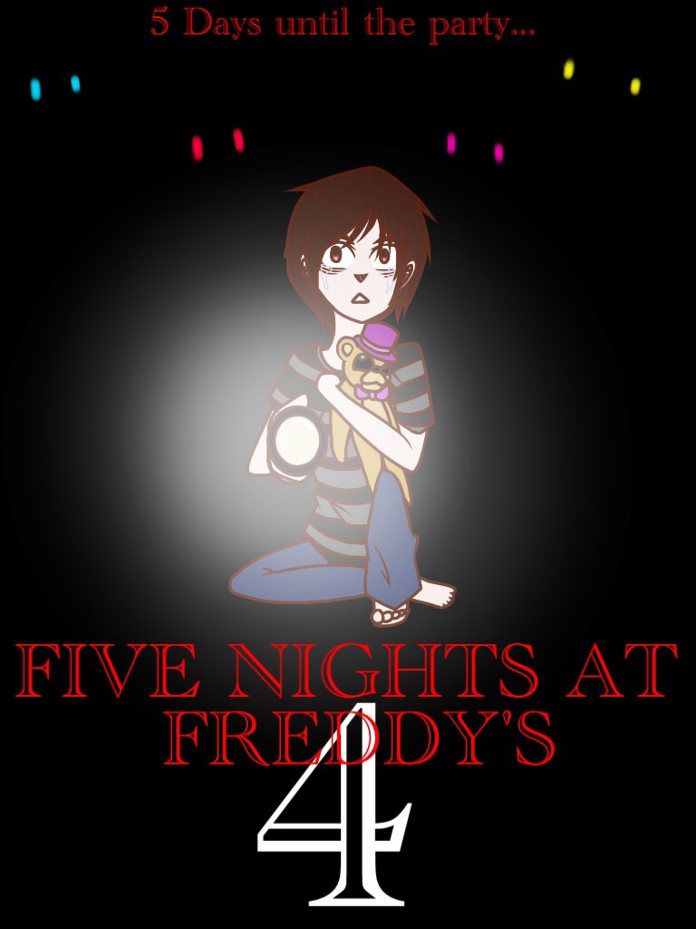 POSTER - Five nights at Freddy's 4 (RED) by CKibe on DeviantArt
