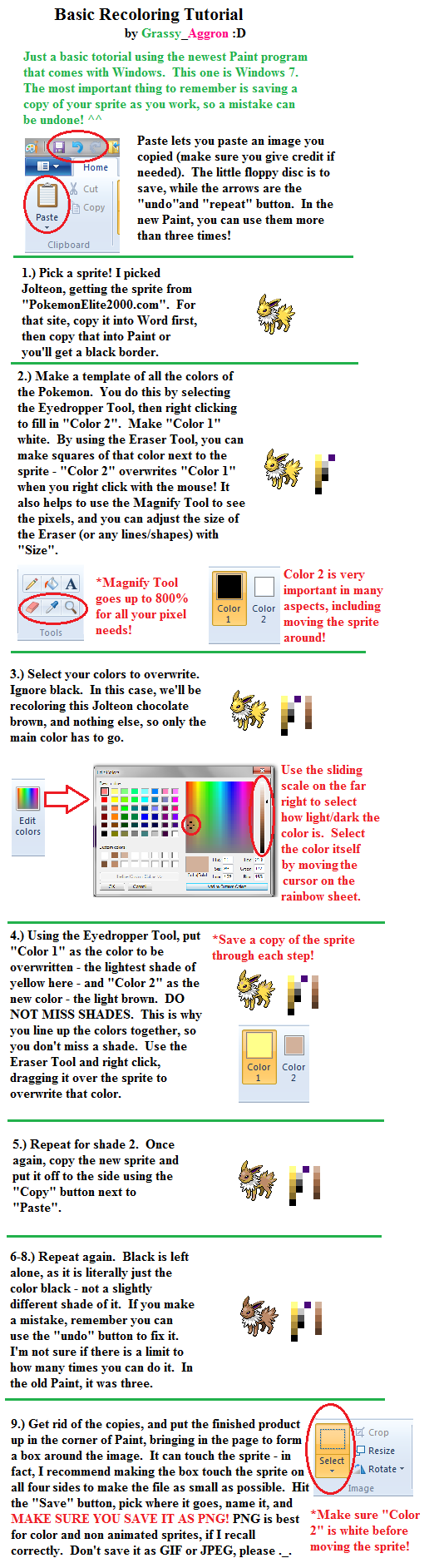 Basic Recoloring Tutorial (Sprites)