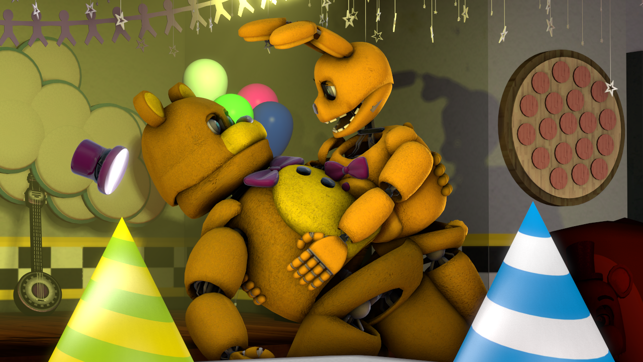 Fredbear and Springbonnie (FNAF 4) by FTThienAn on DeviantArt