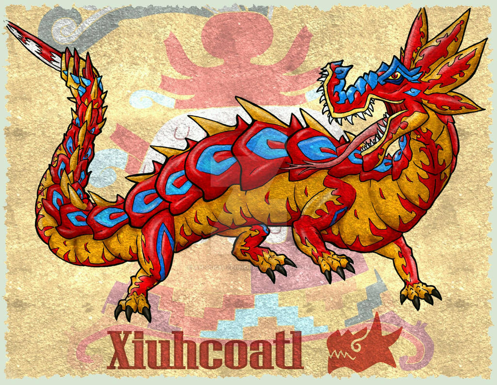 Xiuhcoatl Dragon de fuego mexicano.